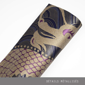Celestial Dragon Wallpaper Amethyst/Metallic Gold Matthew Williamson