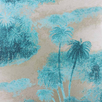 Cocos Wallpaper Turquoise Matthew Williamson