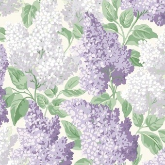 Lilac Wallpaper Lilas/Gris Cole and Son