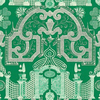Paneel Emperor's Labyrinth Green. Orange. White Mindthegap