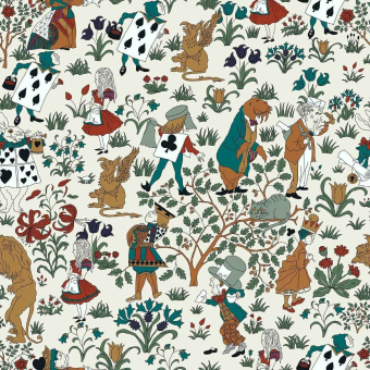 Carta da parati panoramica Alice in Wonderland