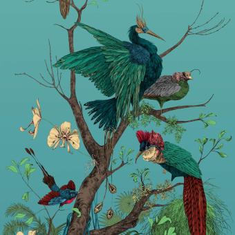 Panneau Oiseau de Paradis Droit Poudre Edmond Petit