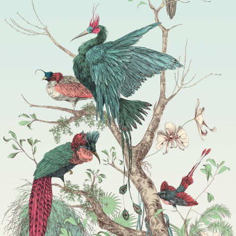 Panneau Oiseau de Paradis Gauche Poudre Edmond Petit