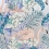 Flamingo Club Wallpaper Matthew Williamson Metallic Lavender/Ivory/ElectricBlue W6800-05