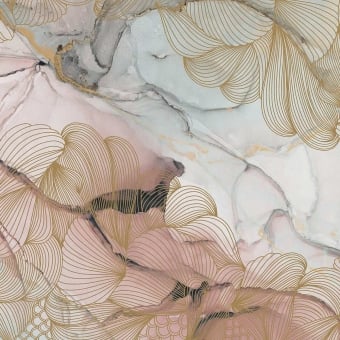 Papier peint panoramique Opulence Pink Marble