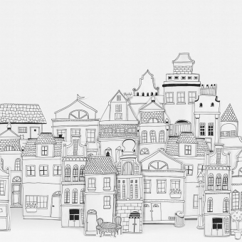 Papier peint panoramique London Houses