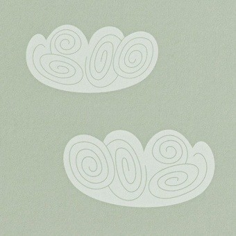 Papier peint Cloud Mint/White Ferm Living