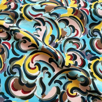 Andreas Fabric Multicolore Claire de Quénetain