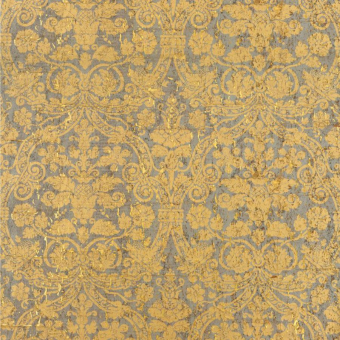 Curtis Damask Wallpaper Metallic gold Thibaut