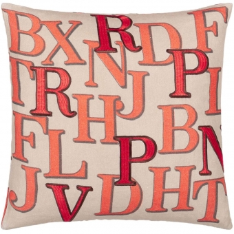 Alphabet Parchment Cushion Parchment John Derian