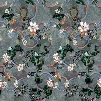 Papier peint panoramique Algae Bloom Graphite Christian Lacroix