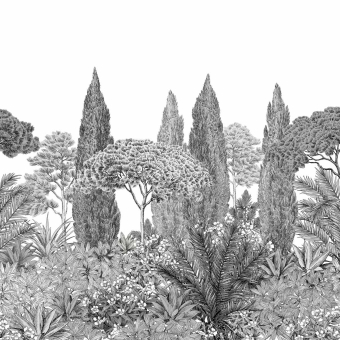 Papier peint panoramique Riviera Grisaille