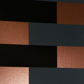 Papier peint Block Copper Burnish/Charcoal Erica Wakerly