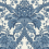 Carta da parati French Artichoke Damask York Wallcoverings Indigo DM4951