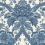 Carta da parati French Artichoke Damask York Wallcoverings Indigo DM4951