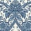 Papier peint French Artichoke Damask York Wallcoverings Indigo DM4951