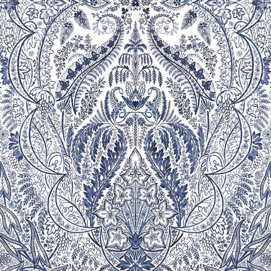 パステル画 「パリ朝暘」 Jaipur Paisley Damask Panel - York Wallcoverings