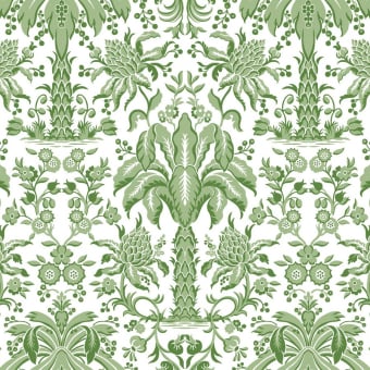 Palmetto Palm Damask Wallpaper
