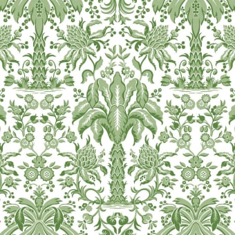 Palmetto Palm Damask Wallpaper