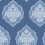 Signet Medallion Damask Wallpaper York Wallcoverings Cobalt DM4986