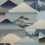Papier peint panoramique Yama No Hi I Quinsaï Bleu & Rose QS-003CAA