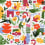 Papeles pintados panorámico Symphonie Végétale Etoffe.com x Claire Prouvost Orange symphonieveg-ora