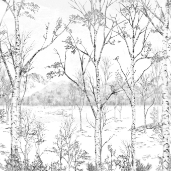 Papier peint panoramique Nunavut Grisaille 150x330 cm - 3 lés - Partie A Isidore Leroy