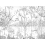 Papeles pintados Nunavut grisaille Isidore Leroy 450x330 cm - 9 tiras - Piezas ABC A-B-C