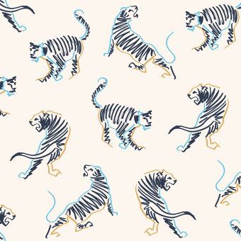 Papel pintado Mini Tigres