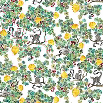 Papier peint panoramique Lémuriens