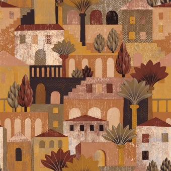 Papier peint Monterosso Kaki / Mouarde Casamance