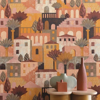Monterosso Wallpaper Kaki / Mouarde Casamance