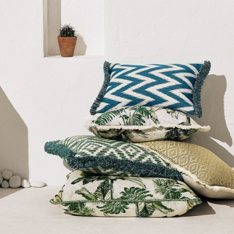 Romo Black Exotic Floral Cushion CoverDesigner Linen/Cotton 40x60cm Pillow 