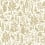 Carta da parati Menagerie Toile Rifle Paper Co. White & Metallic Gold RP7371