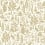 Tapete Menagerie Toile Rifle Paper Co. White & Metallic Gold RP7371