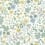 Papier peint Strawberry Fields Rifle Paper Co. blue-gilver RP7357