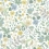 Strawberry Fields Wallpaper Rifle Paper Co. blue-gilver RP7357