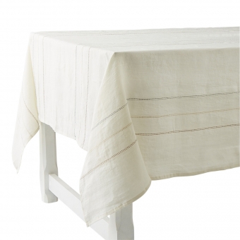 Rythmo Blanc Tablecloth 180X280 Onix Charvet Editions