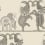 Papier peint Safari Dance Cole and Son Beige/Gris 109/8037