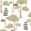 Trees Wallpaper Masureel Teal HAP105