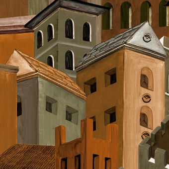 Papier peint Città di Castello Terracotta Arte