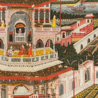 Carta da parati Murale Indian Palace Red Mindthegap