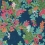Central Park Wallpaper Thibaut Navy and Pink T14331