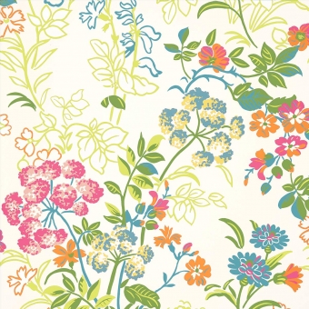 Papier peint Spring Garden Blue and White Thibaut