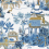 Mystic Garden Wallpaper Thibaut Blue and White T20821