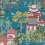 Mystic Garden Wallpaper Thibaut Teal T20822
