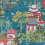 Papel pintado Mystic Garden Thibaut Teal T20822