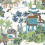 Tapete Mystic Garden Thibaut Blue and Green T20820