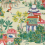 Mystic Garden Wallpaper Thibaut Cream T20824