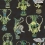 Khulu Vases Wallpaper Cole and Son Noir/Vert 109/12058